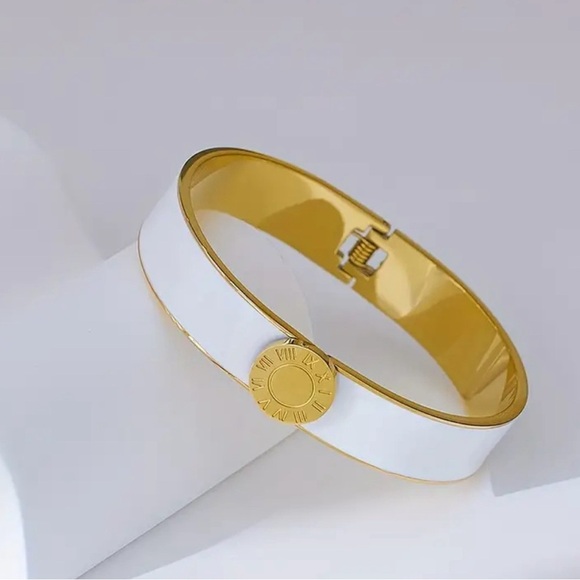 Roman numeral bangles stainless steel - Picture 1 of 4